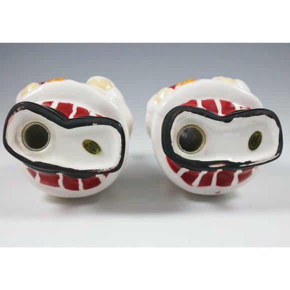 CIB Santa Chef Salt & Pepper Shaker Set Hand Painted Ceramic w/Box - Picture 7 of 9